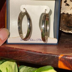 Silver hoop earrings 